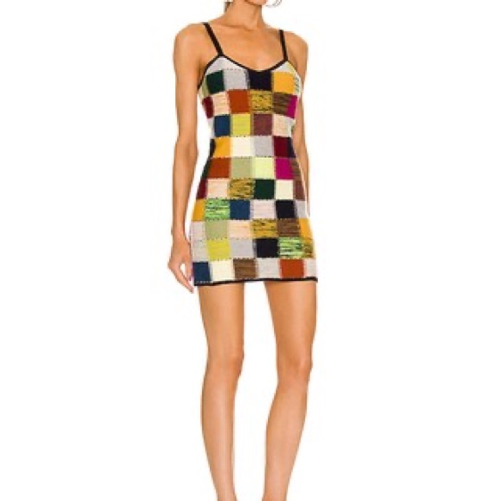 Acne Studios Patchwork Knit Mini Dress - Size S (can fit M)